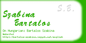 szabina bartalos business card